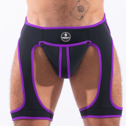 Sparta's Harness Backless Snax Noir-Violet